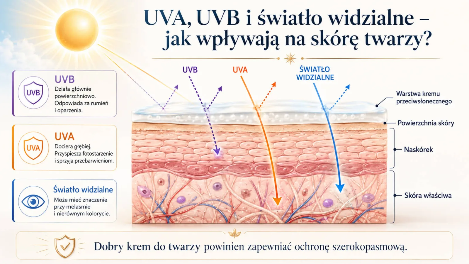 Jak promieniowanie UVA i UVB wpływa na skórę twarzy