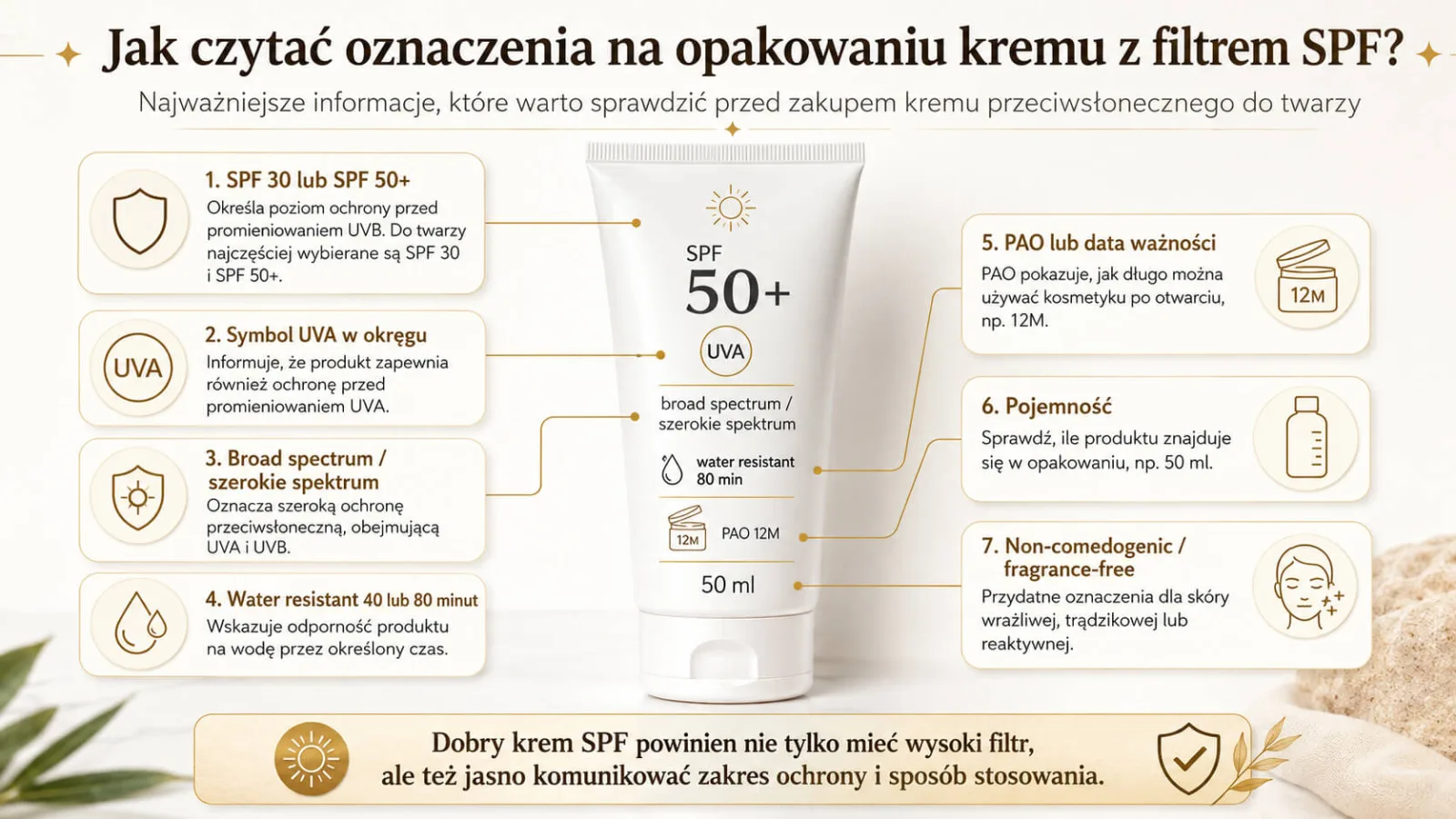 Jak czytać oznaczenia na opakowaniu kremu z filtrem SPF