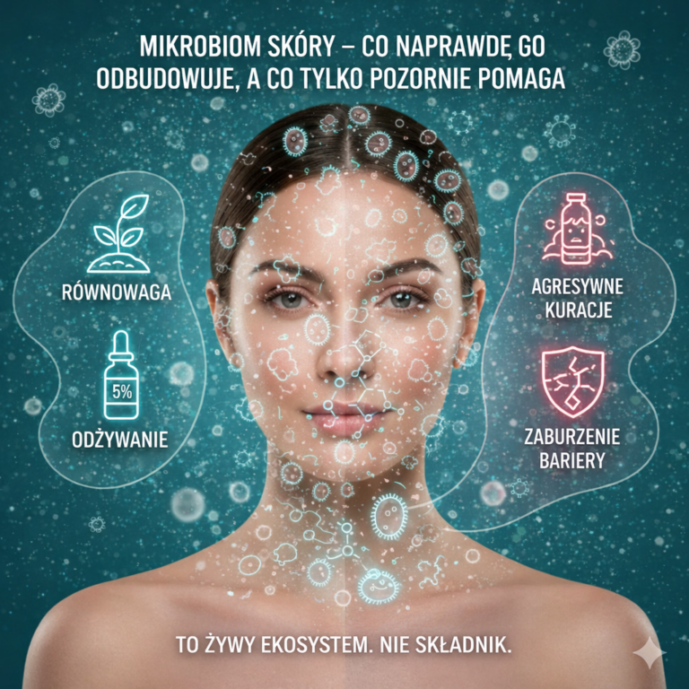Mikrobiom skóry – co naprawdę go odbudowuje, a co tylko brzmi mądrze